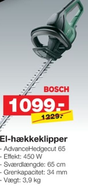 Bauhaus Bosch hækkeklipper tilbud