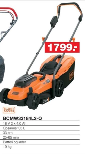 Bauhaus Black&decker plæneklipper tilbud