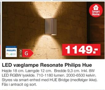 Bauhaus Hue væglampe tilbud