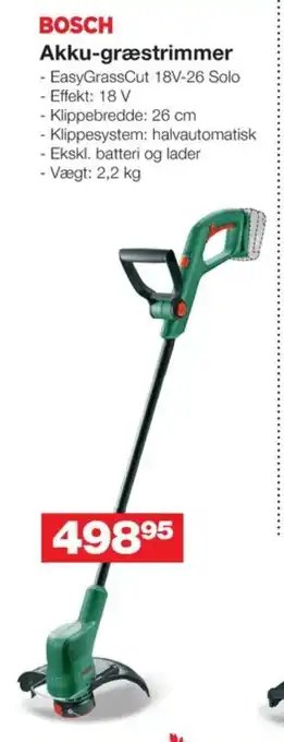 Bauhaus Bosch græstrimmer tilbud