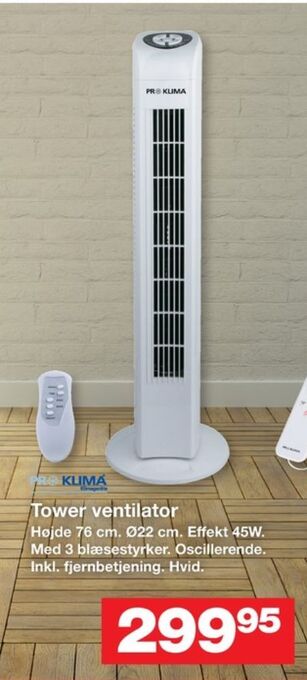 Pro klima gulvventilator