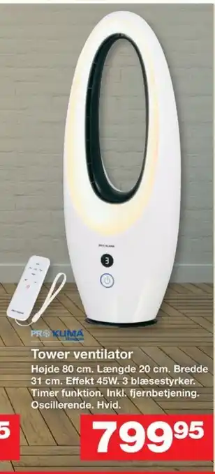 Bauhaus Pro klima gulvventilator tilbud