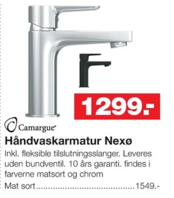 Bauhaus Camargue håndvaskarmatur tilbud