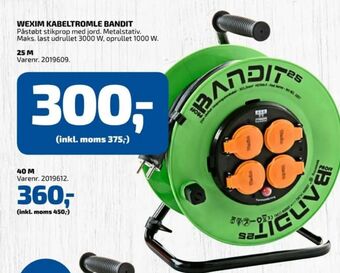 Davidsen Wexim kabeltromle tilbud