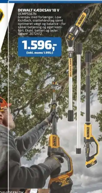 Davidsen Dewalt kædesav tilbud