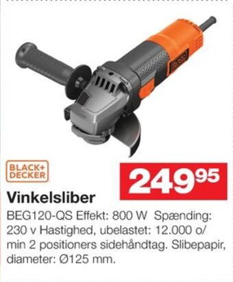 Bauhaus Black&decker vinkelsliber tilbud