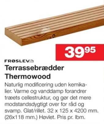 Bauhaus Thermowood terrassebrædder tilbud