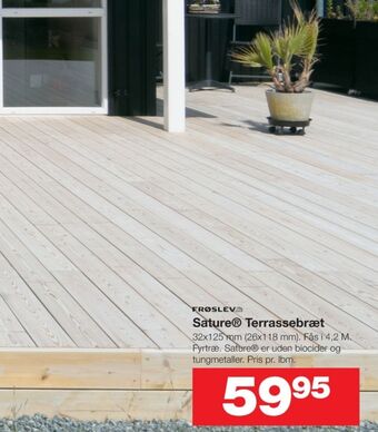 Bauhaus Sature terrassebrædder tilbud