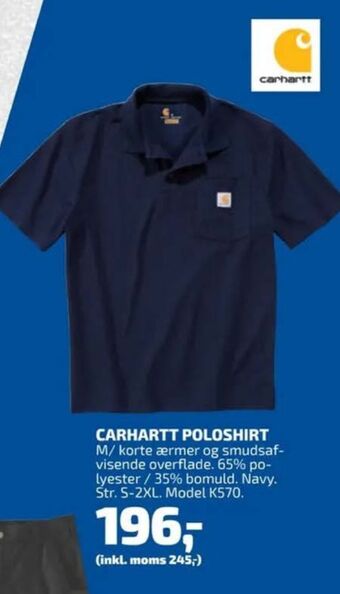 Davidsen Carhartt workwear poloshirt tilbud