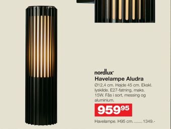 Aludra havelampe