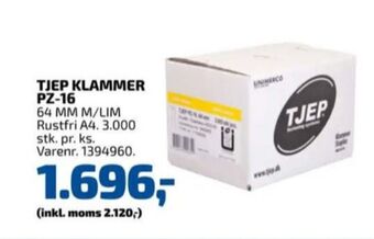Davidsen Tjep klammer tilbud