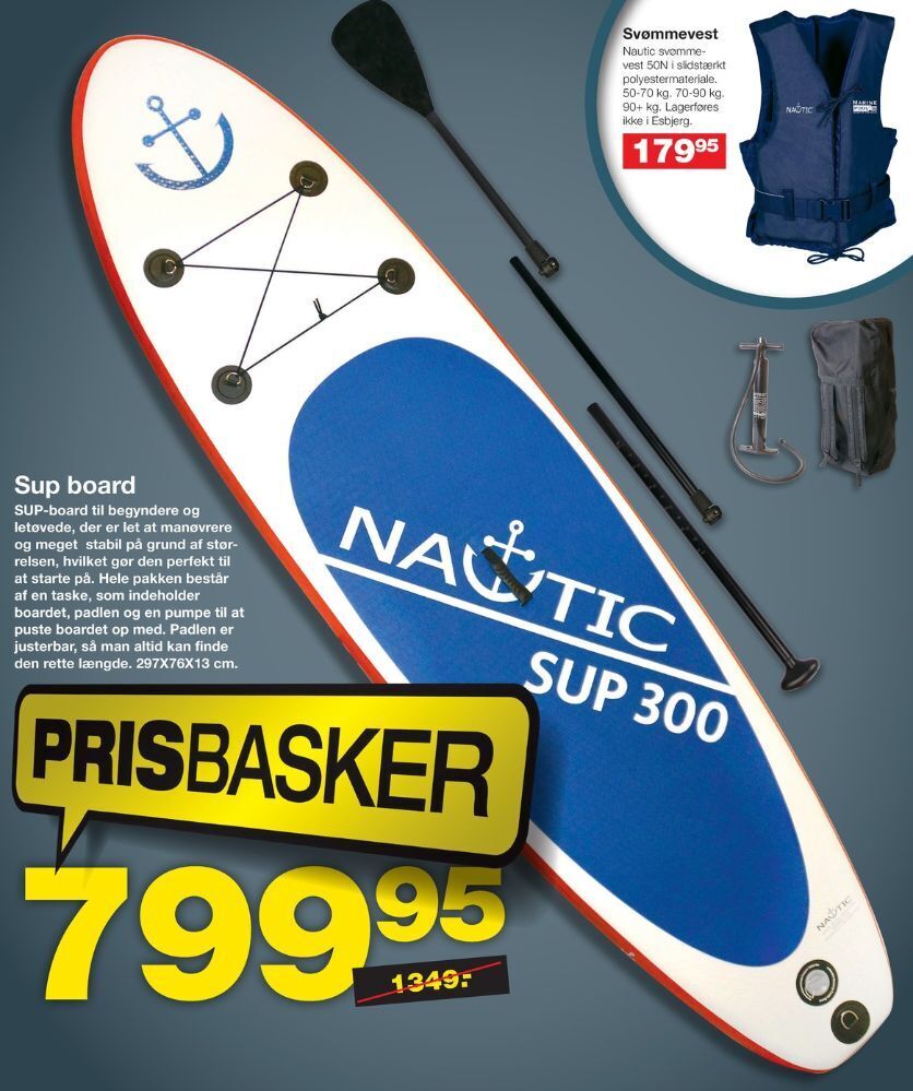 Bauhaus Nautic paddleboard tilbud