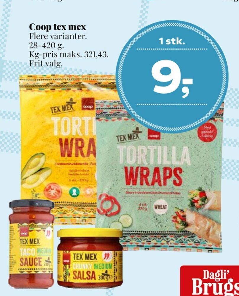 Dagli'Brugsen Coop tortillawrap tilbud