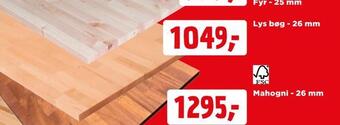 jem & fix Massiv bordplade tilbud