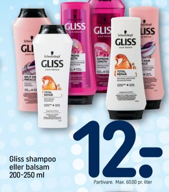 REMA 1000 Gliss shampoo tilbud