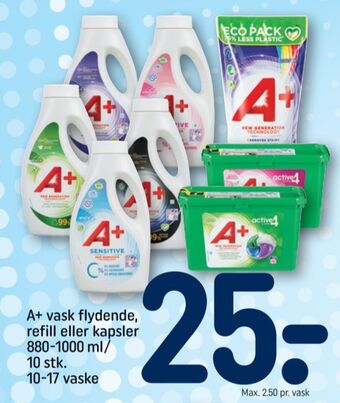 REMA 1000 A+ vaskemiddel-flydende tilbud