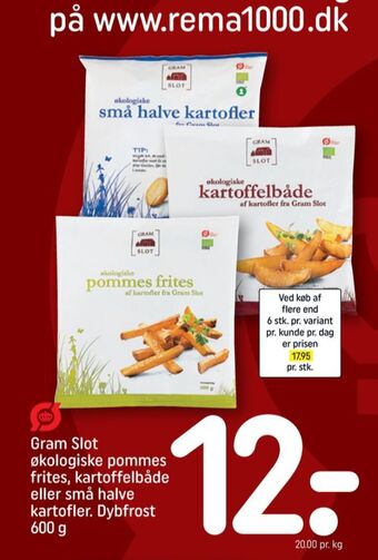 REMA 1000 Gram slot kartoffelprodukter tilbud