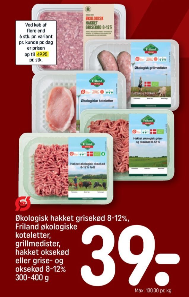 Rema 1000 Peter og lene hakket grisekød tilbud