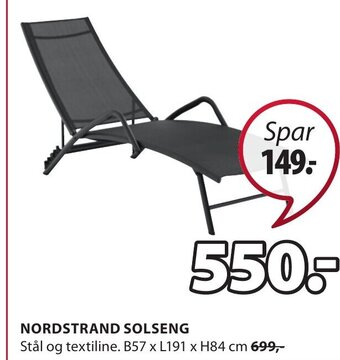 JYSK NORDSTRAND SOLSENG tilbud