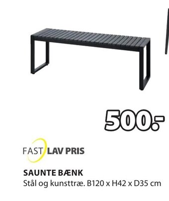 JYSK SAUNTE BÆNK tilbud
