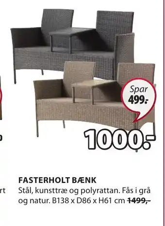 JYSK FASTERHOLT BÆNK tilbud