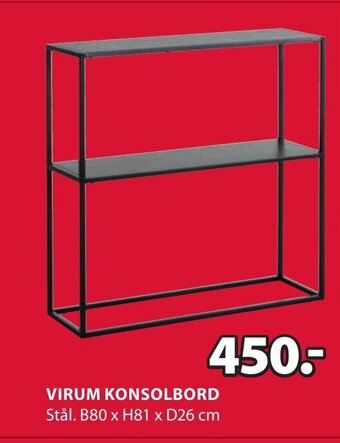 JYSK VIRUM KONSOLBORD tilbud
