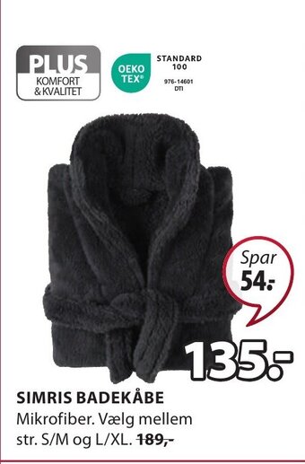 JYSK SIMRIS BADEKÅBE tilbud