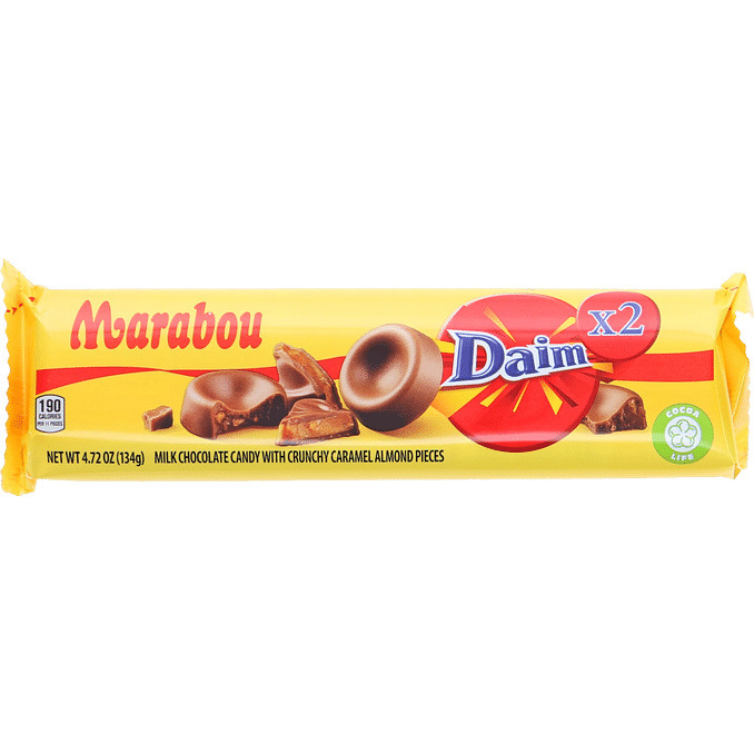 Motatos 2 x marabou daim-rulle | marabou daim-rulle. mælkechokolade med stykker af knust mandelkaramel. tilbud