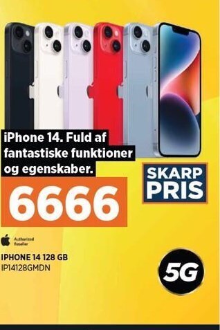 Power Iphone 14 128 gb tilbud