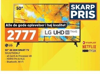 Power Lg 50'' 4k hdr smart tv tilbud