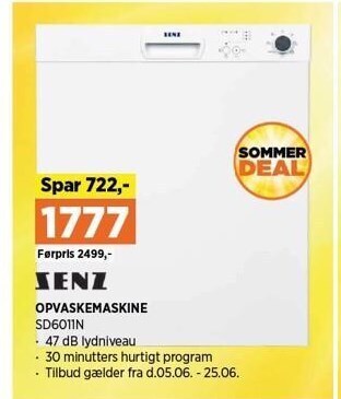 Power Opvaskemaskine tilbud