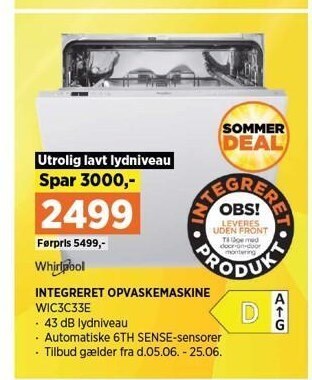 Power Integreret opvaskemaskine tilbud