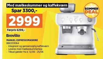 Power Breville manuel espressomaskine tilbud