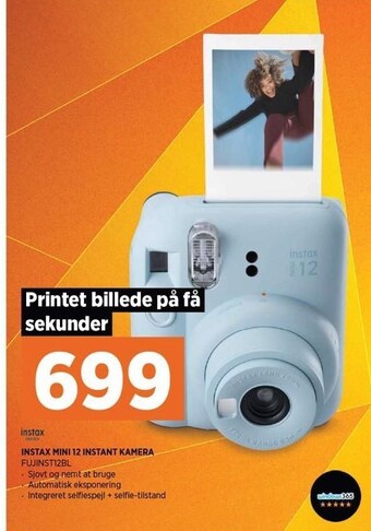 Power Instax mini 12 instant kamera tilbud