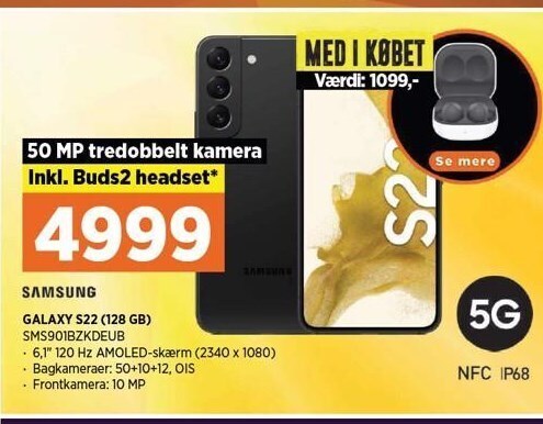 Power Samsung galaxy s22 128 gb tilbud