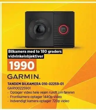 Power Garmin tandem bilkamera tilbud