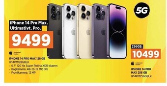 Power Iphone 14 pro max 128 gb el. 256 gb tilbud