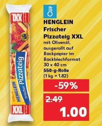 Kaufland HENGLEIN Frischer Pizzateig XXL tilbud