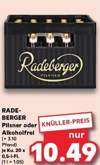 Kaufland RADE-BERGER Pilsner oder Alkoholfrei tilbud