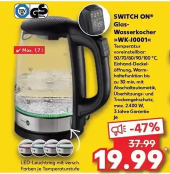 SWITCH ONⓇ Glas- Wasserkocher WK-J0001