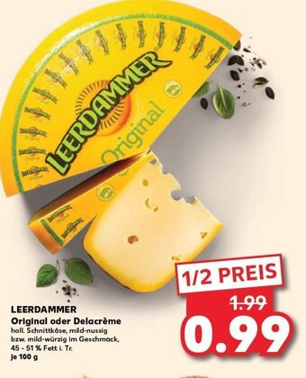 Kaufland LEERDAMMER Original oder Delacrème tilbud