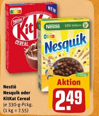 REWE DE Nestlé Nesquik oder KitKat Cereal tilbud