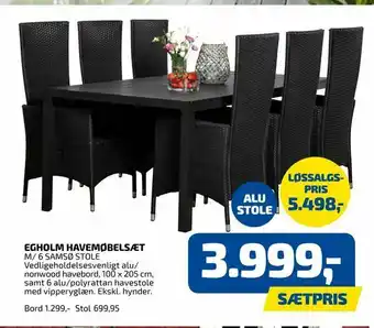 Davidsen Egholm havemøbelsæt tilbud