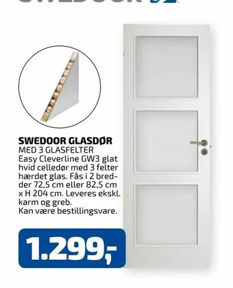Swedoor glasdør