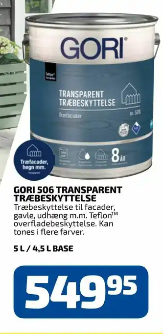 Davidsen Gori 506 transparent træbeskyttelse tilbud
