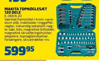 Davidsen Makita topnøglesæt 120 dele tilbud