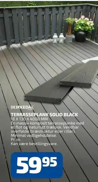 Davidsen Terrasseplank solid black tilbud