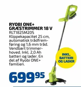 Davidsen Ryobi one+ græstrimmer 18 v tilbud