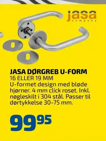 Davidsen Jasa dørgreb u-form tilbud