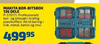 Davidsen Makita bor-bitsbox 136 dele tilbud